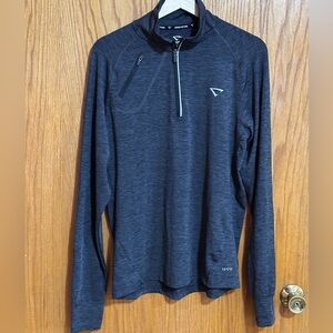 Cheetah Black grey Quarter-Zip Pullover sz small
